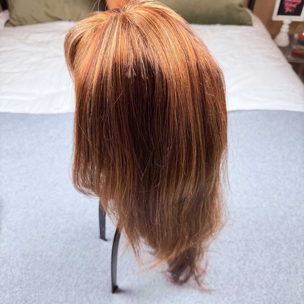 Soul Tress James Lee Long Layered Auburn Brown Blonde Highlighted Synthetic Wig